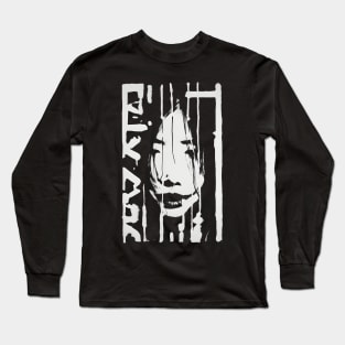 Kuchisake Onna Painting modern black Long Sleeve T-Shirt